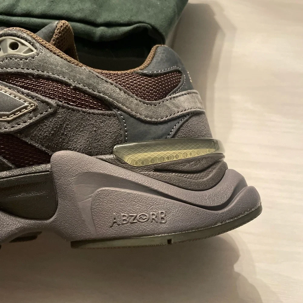 New Balance Men’s 9060 Dark Moss Sneakers - Picture 3 of 16